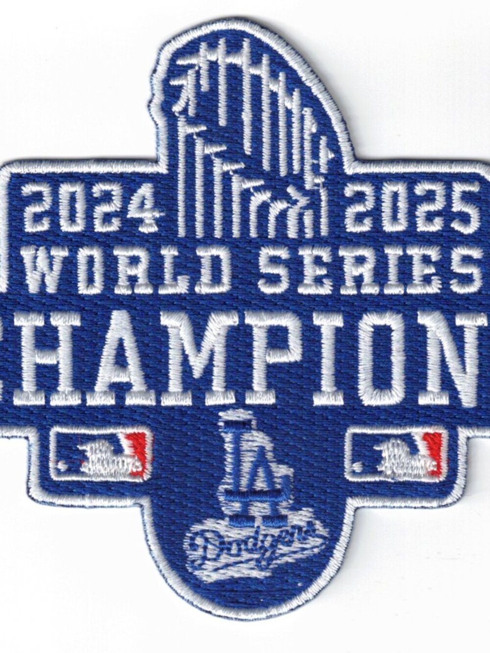 (2) LA Dodgers Back2Back + 9X World Series Champions 4in Embroidered Iron On Pat - Picture 2 of 3